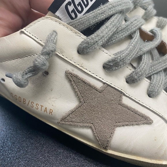 Golden Goose White Sneakers with Gray Laces - Picture 3 of 3